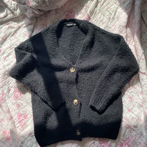 nastygal black cardigan
